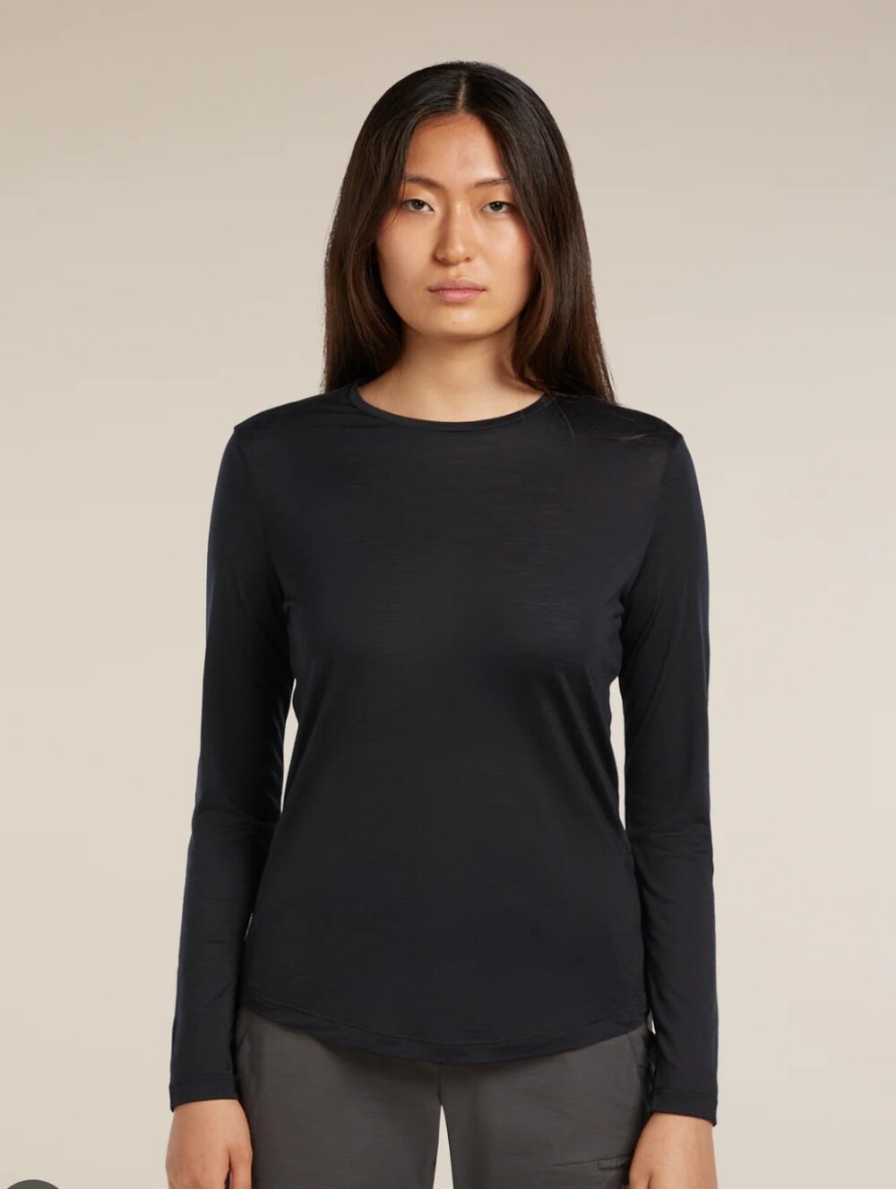 Cloudveil Black Merino Wool Long Sleeve Base Layer L